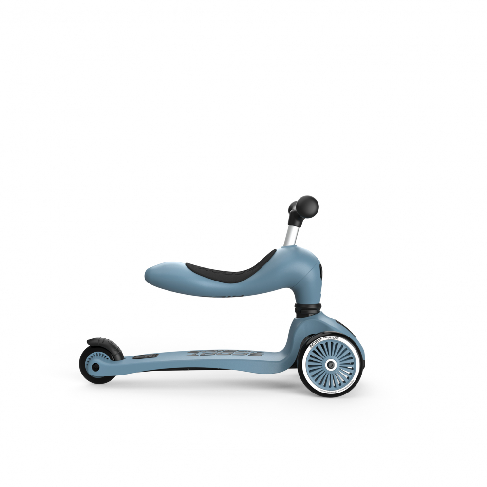 Trotineta copii cu sezut, transformabila 2 in 1, HighwayKick 1 Steel, 1-5 ani, pana la 50 kg, Scoot  Ride - 3