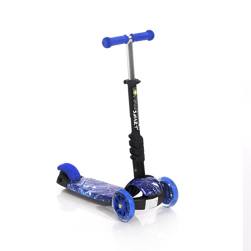 Trotineta pentru copii Smart Blue Cosmos, 3 roti LED, scaun reglabil si detasabil, ghidon reglabil, greutate suportata 20 kg, varsta 3 ani+ - 3