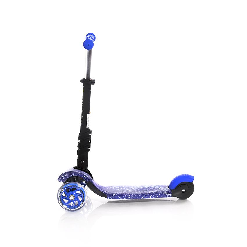 Trotineta pentru copii Smart Blue Cosmos, 3 roti LED, scaun reglabil si detasabil, ghidon reglabil, greutate suportata 20 kg, varsta 3 ani+ - 4