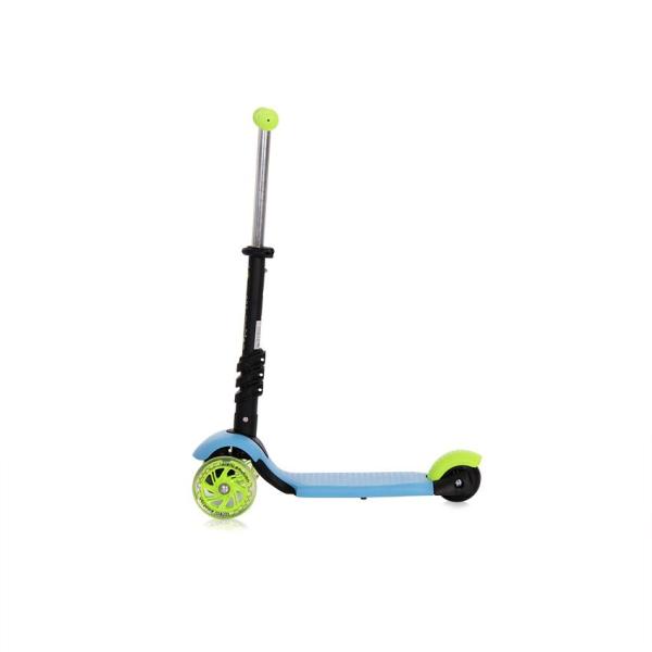Trotineta pentru copii Smart Plus Blue Green, 3 roti cu LED, scaun reglabil si detasabil, maner parental reglabil, ghidon reglabil, greutate suportata 20 kg, varsta 3 ani+ - 7