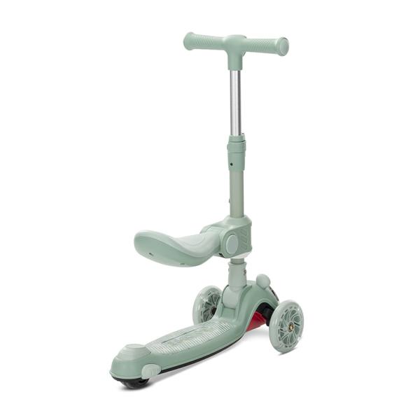 Trotineta pentru copii Lorelli Swiftie Ocean Wave pliabila, roti cu led, sezut pliabil, ghidon reglabil, platforma cu lumini si melodii, greutate admisa 50 kg