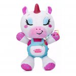 Jucarie interactiva din plus pentru copii, Malplay buddy Unicorn, cu lumina si sunete, dimensiune 25 cm