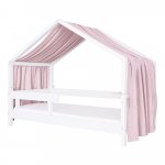 Baldachin muselina pentru pat tip casuta, Little Amy, Mov deschis, 400 cm