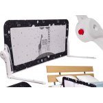 Bariera de protectie pentru pat copii, Ikonka black, cadrul metalic, dimensiune 200 x 37 x 63 cm,