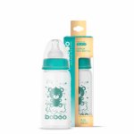 Biberon din sticla anticolici Baboo cu gat stramt 120 ml 0 luni+