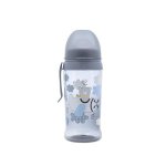 Biberon anticurgere cu clips si tetina lata, protejeaza gingiile, 6 luni+, 360 ml, My Friend Cameo Blue
