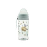 Biberon anticurgere cu clips si tetina lata, protejeaza gingiile, 6 luni+, 360 ml, My Friend Iceberg Green