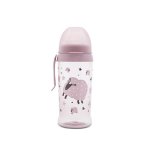 Biberon anticurgere cu clips si tetina lata, protejeaza gingiile, 6 luni+, 360 ml, My Friend Mellow Rose