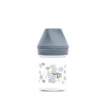 Biberon cu gat larg My Friend tetina moale din silicon 0 luni+ 125 ml Cameo Blue