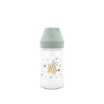 Biberon cu gat larg My Friend Iceberg Green tetina moale din silicon, 0 luni+, 250 ml