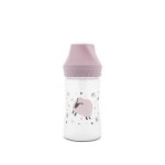 Biberon cu gat larg My Friend Mellow Rose tetina moale din silicon, 0 luni+, 250 ml