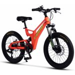 Bicicleta pentru copii MTB-FS Carpat C20344A Portocaliu/Verde, roti 20, inaltime utilizator 120-155 cm, greutate suportata 80 kg
