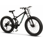 Bicicleta MTB-Full Suspension FAT BIKE Velors Duro 2.6 V26309D Negru/Turcoaz, roti 26 inch, inaltime utilizator 150-195 cm, greutate suportata 150 kg