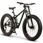 Bicicleta MTB-Full Suspension Fat Bike Velors Duro 2.6 V26309D Negru/Verde, 26 inch, inaltime utilizator 150-195 cm, greutate suportata 150 kg