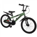 Bicicleta pentru copii Belderia Cross Verde 8-12 ani, roti 20 inch, frane V-Brake