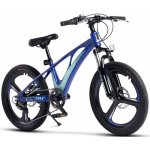 Bicicleta pentru copii MTB Carpat C20343A Albastru, roti 20 inch, cadru magneziu, frane disc, 7 viteze