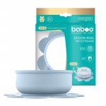 Bol din silicon cu ventuza Baboo Bleu 6 luni+