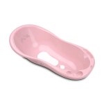 Cadita pentru bebe 100x51x31 cm cu dop de scurgere si baza antialunecare Little Stars Pink
