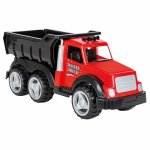 Camion mare cu remorca Pilsan Master Rosu/Negru, remorca rabatabila, 6 roti rezistente, utilizare interior/exterior