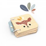 Carticica din lemn pentru bebelusi Speedy Monkey