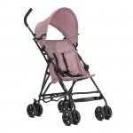 Carucior sport pentru copii Lorelli Vaya Rose, ultra light, manere ergonomice, roti spate cu frana sincronizata, greutate admisa 22 kg, varsta 6 luni+