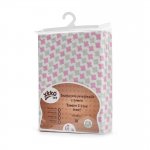 Cearceaf cu elastic din bambus 60x120 cm Pink Cross XKKO
