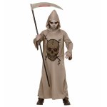 Costum de carnaval copii, model Schelet Roba Gri, varsta 11 - 13 ani / 158 cm