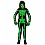 Costum Schelet Verde UV copii 8-10 ani 140 cm