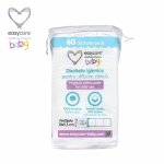 Dischete igienice patrate, pretaiate pentru bebelusi si copii 10x9,5cm 60 bucati Easycare Baby