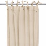 Draperie din muselina organica, Little Amy, Bej, 125x240 cm, 1 bucata