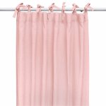 Draperie din muselina organica, Little Amy, Roz, 125x240 cm, 1 bucata