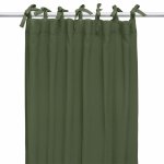 Draperie din muselina organica, Little Amy, Verde, 125x240 cm, 1 bucata