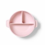 Farfurie din silicon cu ventuza si capac Babyono Roz