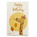 Felicitare Kipod Happy birthday girafa