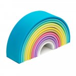 Joc montessori de stivuire, Rainbow, 12 buc, nordic