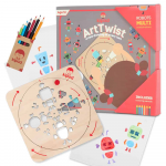 Kit desen si trasare Kipod Sablon rotativ Montessori Roboti