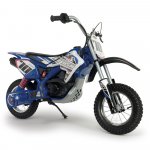Motocicleta electrica pentru copii Injusa X-Treme Blue Fighter 24V pentru orice tip de teren, roti gonflabile, 6 ani+