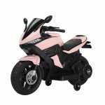 Motocicleta electrica pentru copii Nichiduta Storm Pink motor 38w,scaun confortabil din piele ecologica,roti ajutatoare,oglinzi retrovizoare,lumini LED,muzica,pornire la buton,suport picioare,manere ergonomice