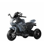 Motocicleta electrica pentru copii Nichiduta Thunder Grey cu 2 motoare x 38w,roti late si stabile, scaun din piele ecologica,,acumulator 6V4Ah,oglinzi retrovizoare,roti din plastic rezistent