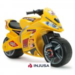 Motocicleta pentru copii Injusa Moto Winner Galben cu roti mari si design sportiv 3 ani+