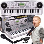 Orga electronica pentru copii, Malplay, cu microfon, 2 difuzoare incorporate, usb si 54 de taste