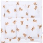 Organizator pentru patut copii BabyMam cu 6 buzunare spatioase, fixare rapida cu velcro, dimensiune 60 x 60cm, Teddybears