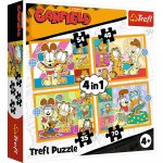 Puzzle 4 in 1 Lui Garfield ii place lasagna