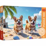 Puzzle Trefl catel Corgi 100 piese