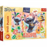 Puzzle Trefl Disney Stitch si prietenii in actiune 100 piese