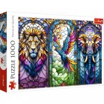 Puzzle Trefl animale in vitraliu 1000 piese