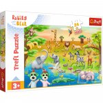 Puzzle Trefl maxi babies and the bear safari 24 piese