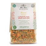 Paste Risoni tricolore cu mazare, linte si naut 250g Pasta Natura