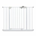 Poarta de siguranta Kidwell Guarda din otel, functie auto close, 75-104 cm, Alb