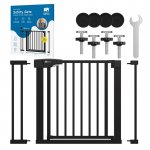 Poarta de siguranta pentru scari Sipo Black operare cu o mana 75-103 cm